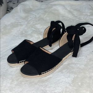 Black espadrille sandals